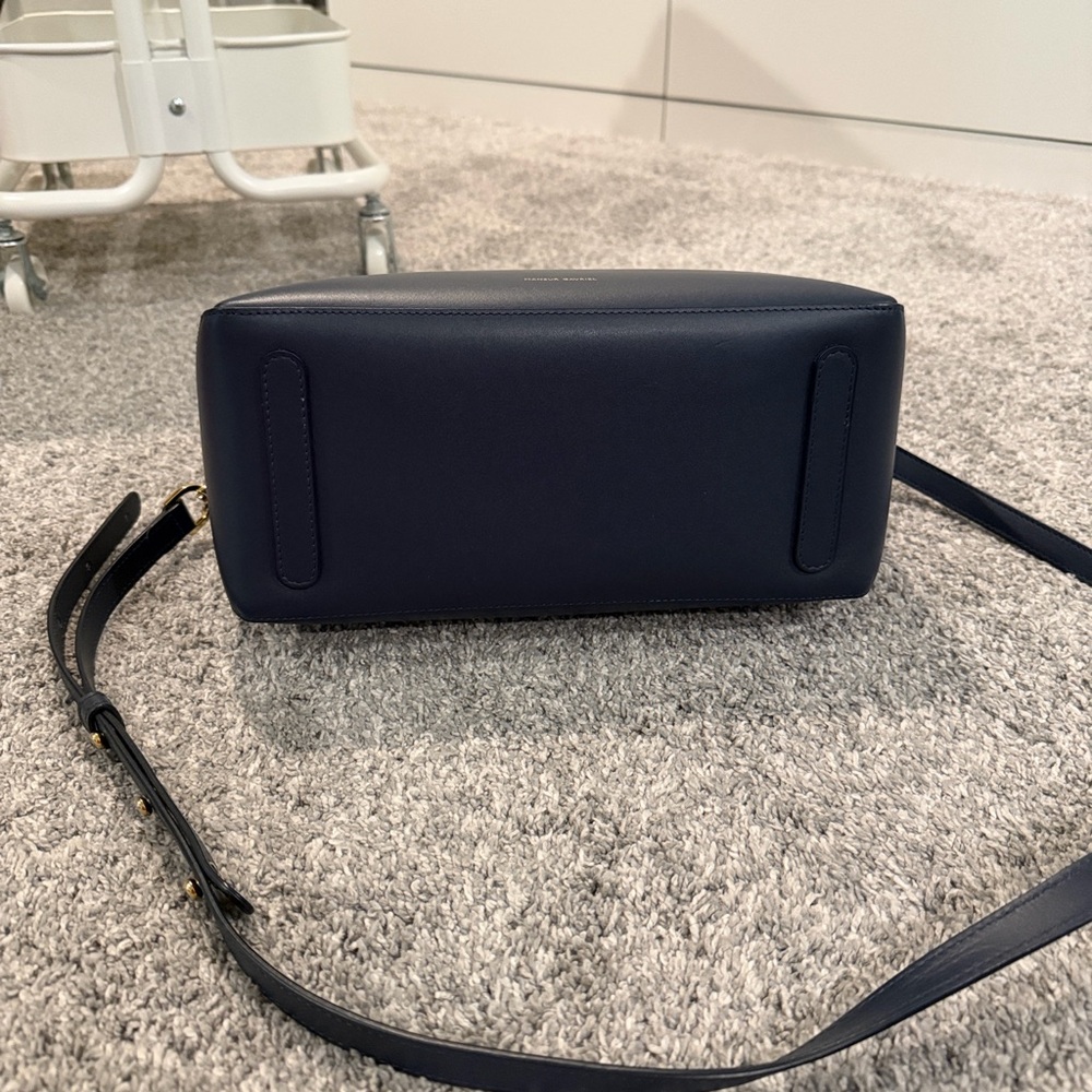 Mansur Gavriel Calf Mini Travel Crossbody Bag in color Blu - Picture 6 of 8